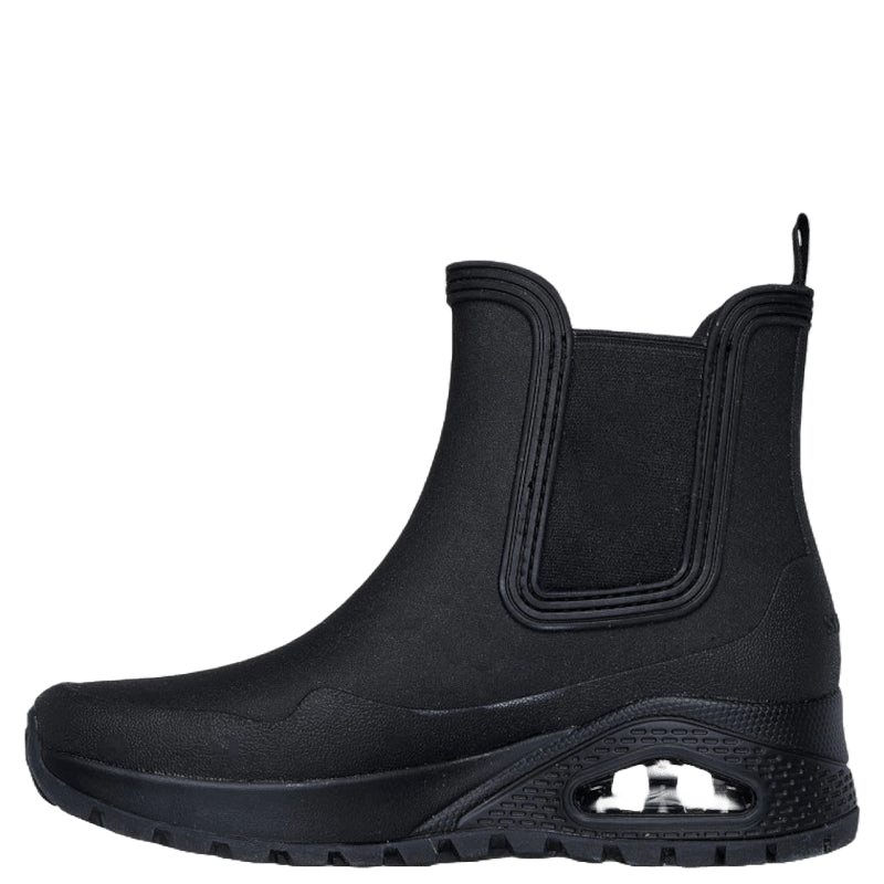 SORT UNO RUGGED - DANCING N THE Rain GUMMISTØVLE - Peti Sko - SKECHERS