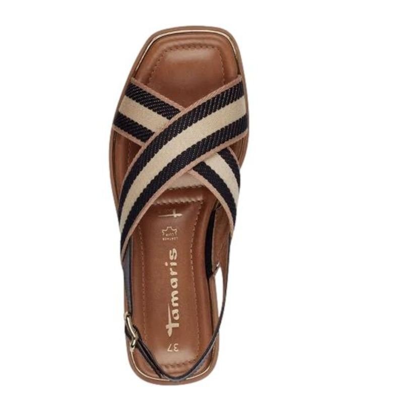 SORT/BEIGE SANDAL - Peti Sko - TAMARIS
