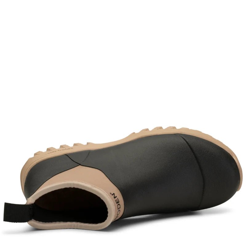 SORT/COFFEE CREAM IRENE WATERPROOF GUMMISTØVLE - Peti Sko - WODEN