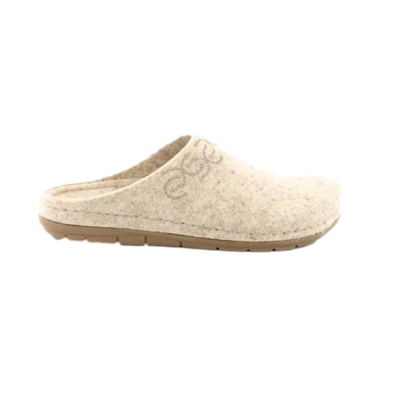 BEIGE FILT TØFFEL - Peti Sko - Rohde