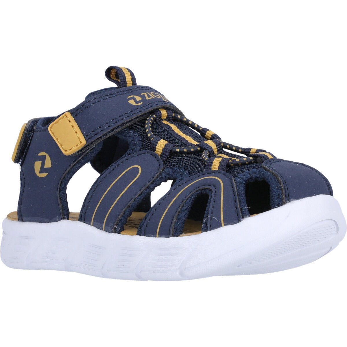 BLÅ/GUL SANDAL - Peti Sko - ZIG-ZAG