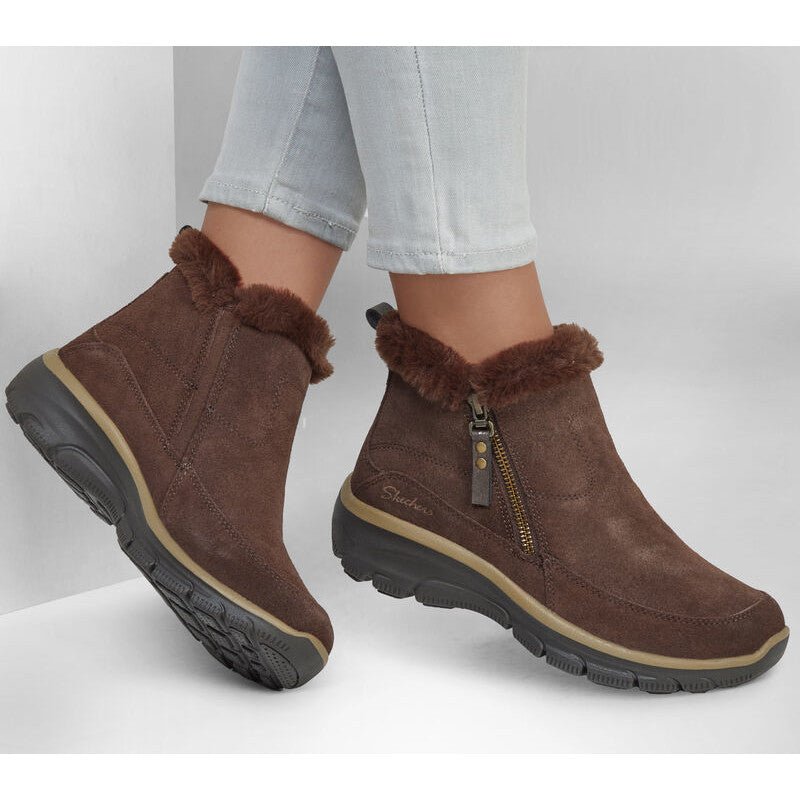 BRUN EASY GOING STØVLE - Peti Sko - SKECHERS