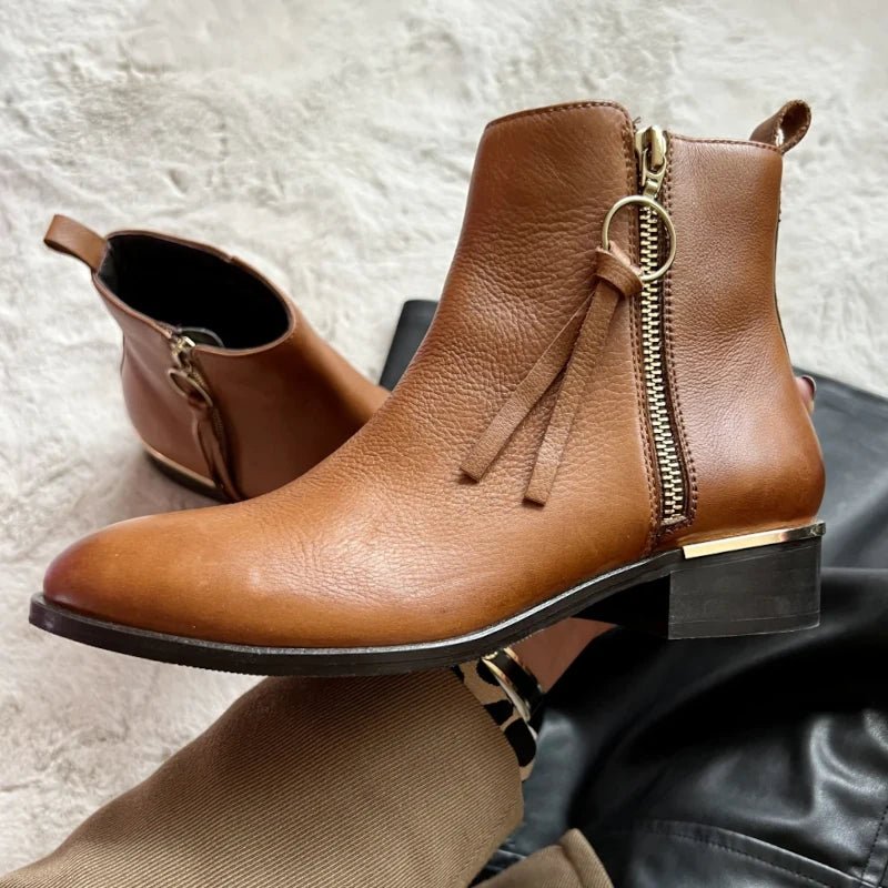 BRUN FEVER LEATHER STØVLE - Peti Sko - COPENHAGEN SHOES