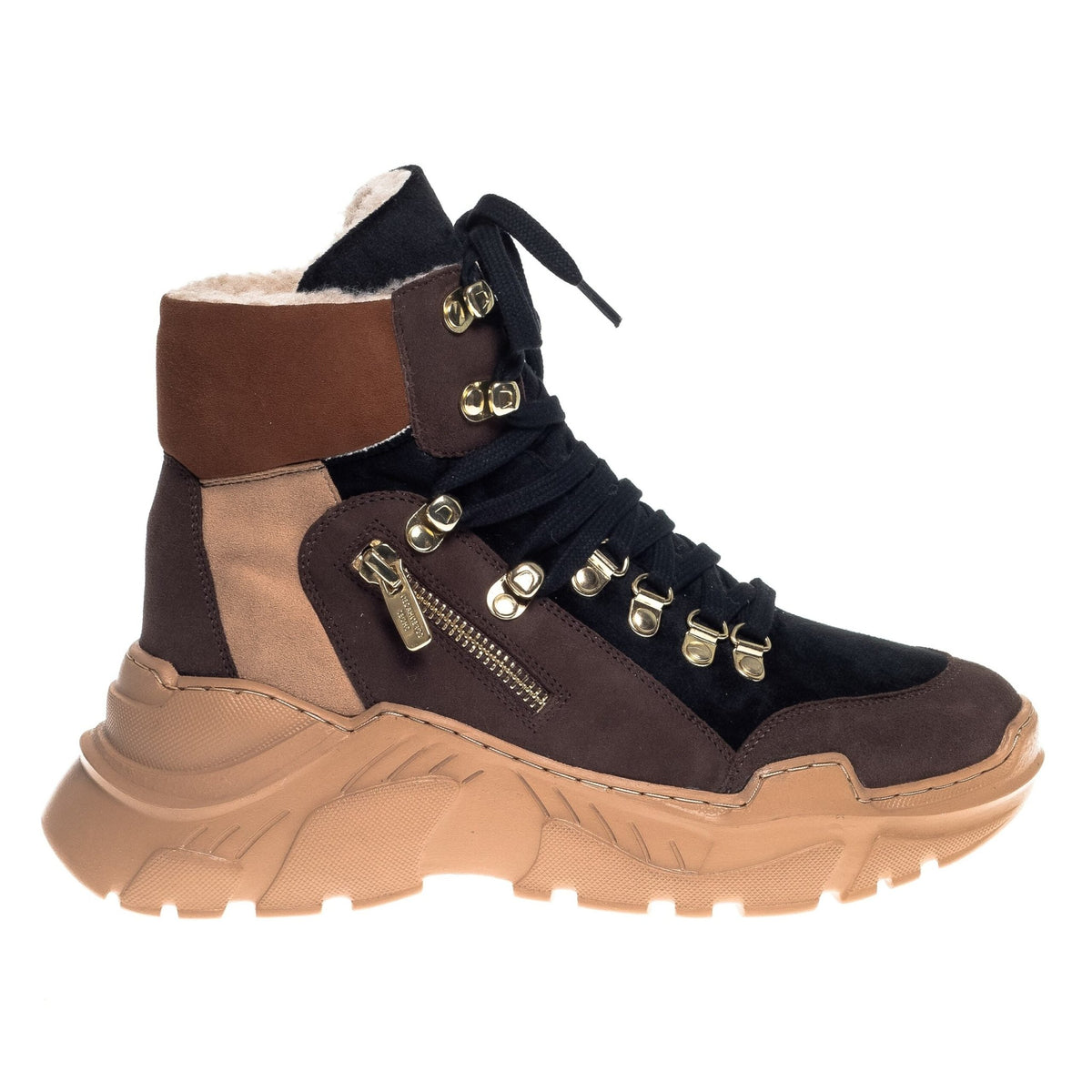 BRUN/SORT KARLA STØVLE - Peti Sko - COPENHAGEN SHOES