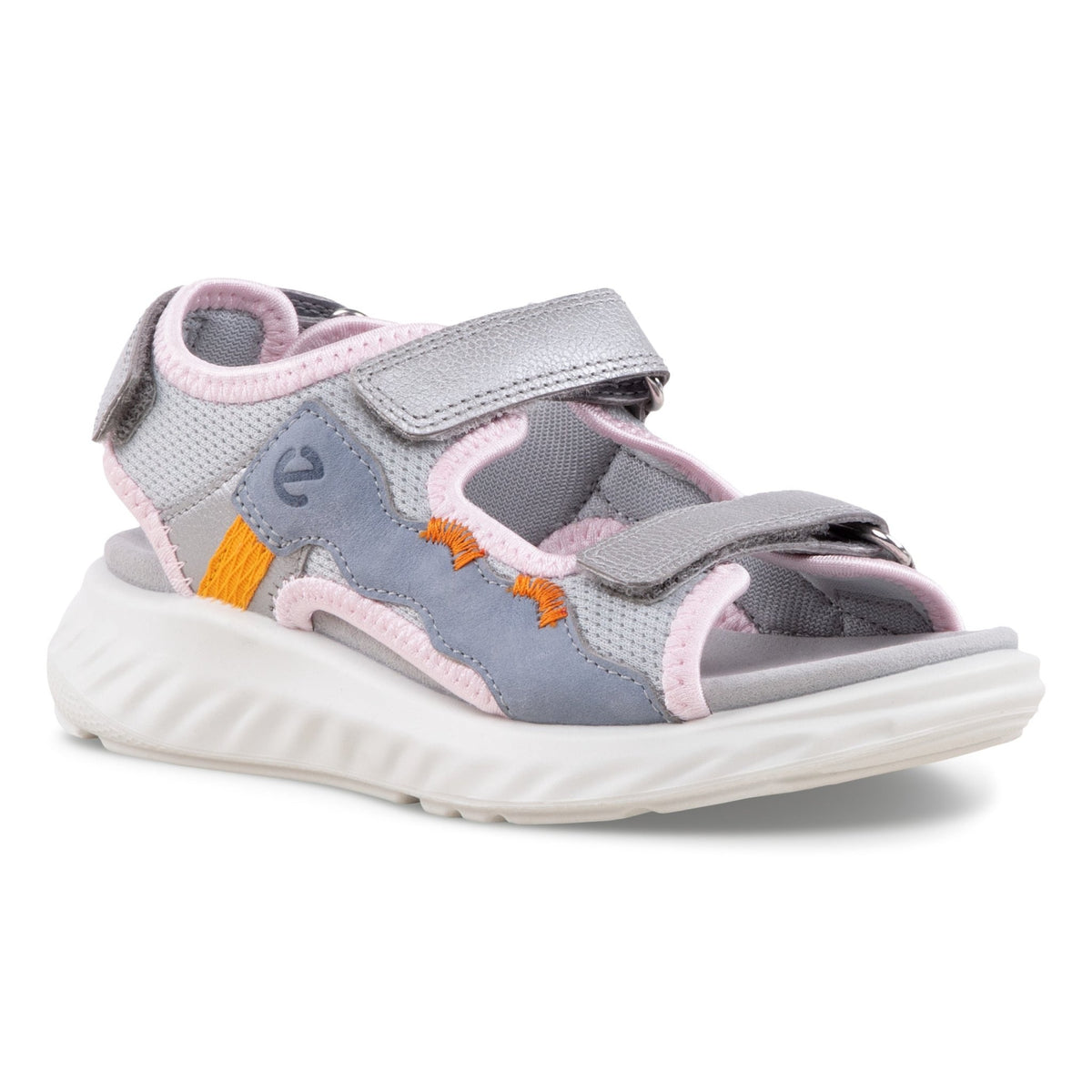 GRÅ/LYSERØD SANDAL - Peti Sko - ECCO