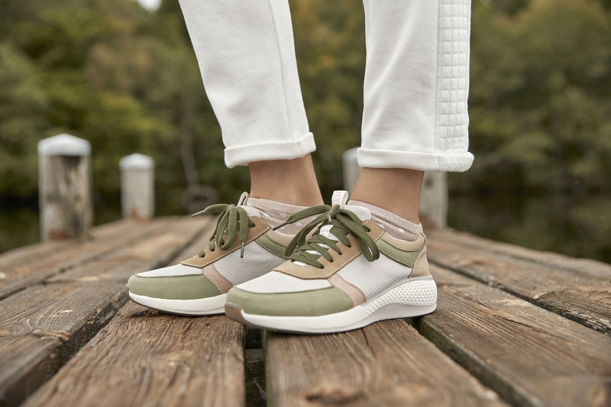 GRØN/BRUN DOLPHIN SNEAKER - Peti Sko - GREEN COMFORT