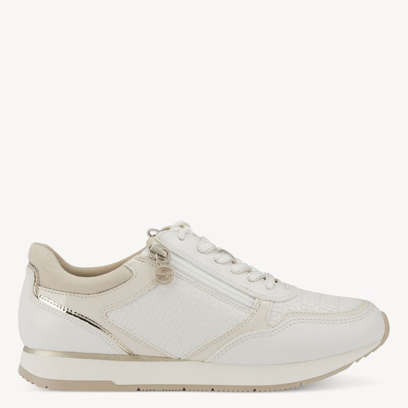 HVID/GULD SNEAKER - Peti Sko - TAMARIS