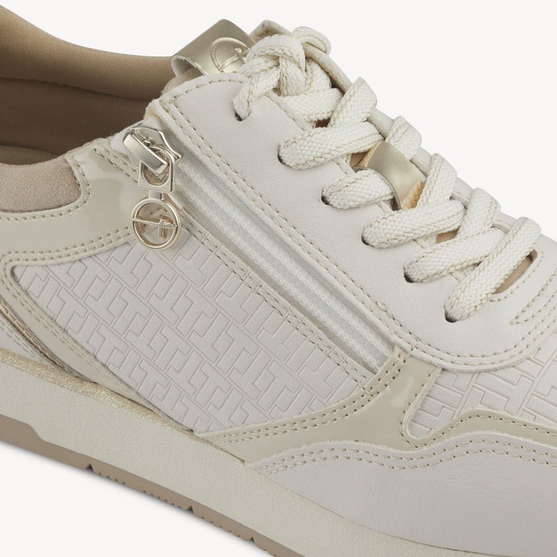 HVID/GULD SNEAKER - Peti Sko - TAMARIS