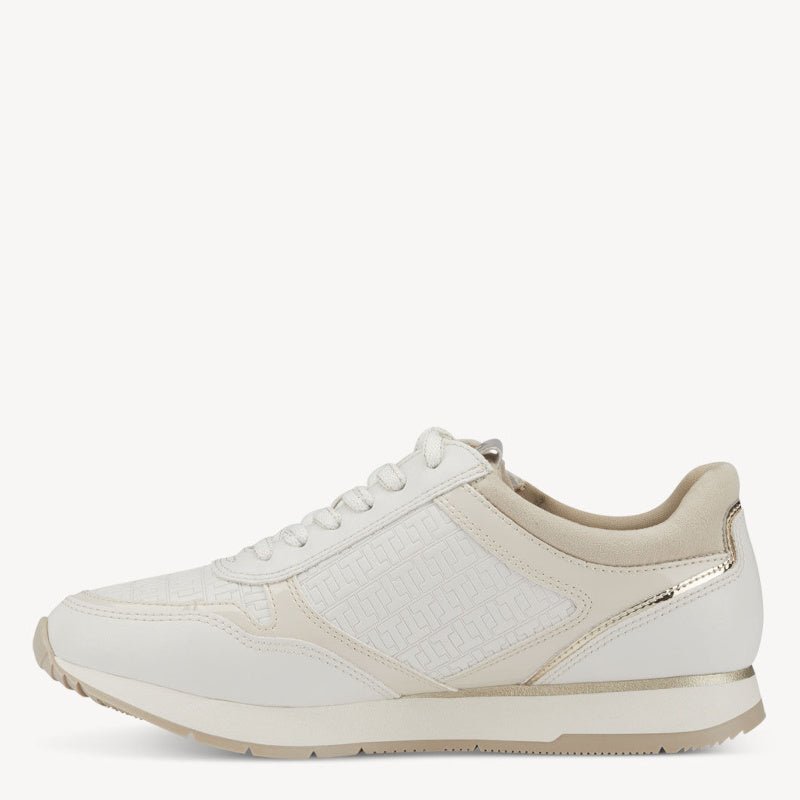 HVID/GULD SNEAKER - Peti Sko - TAMARIS