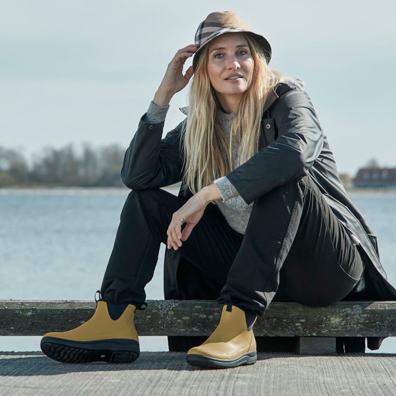 RAFAELL MUSTARD GUMMISTØVLE - Peti Sko - GREEN COMFORT