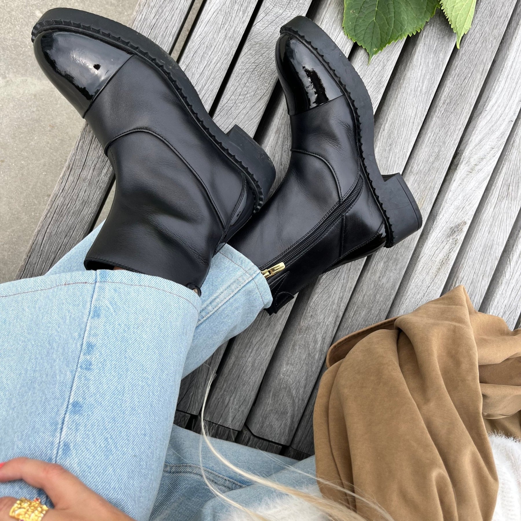 SORT AMIE BOOTS PATENT STØVLE - Peti Sko - COPENHAGEN SHOES