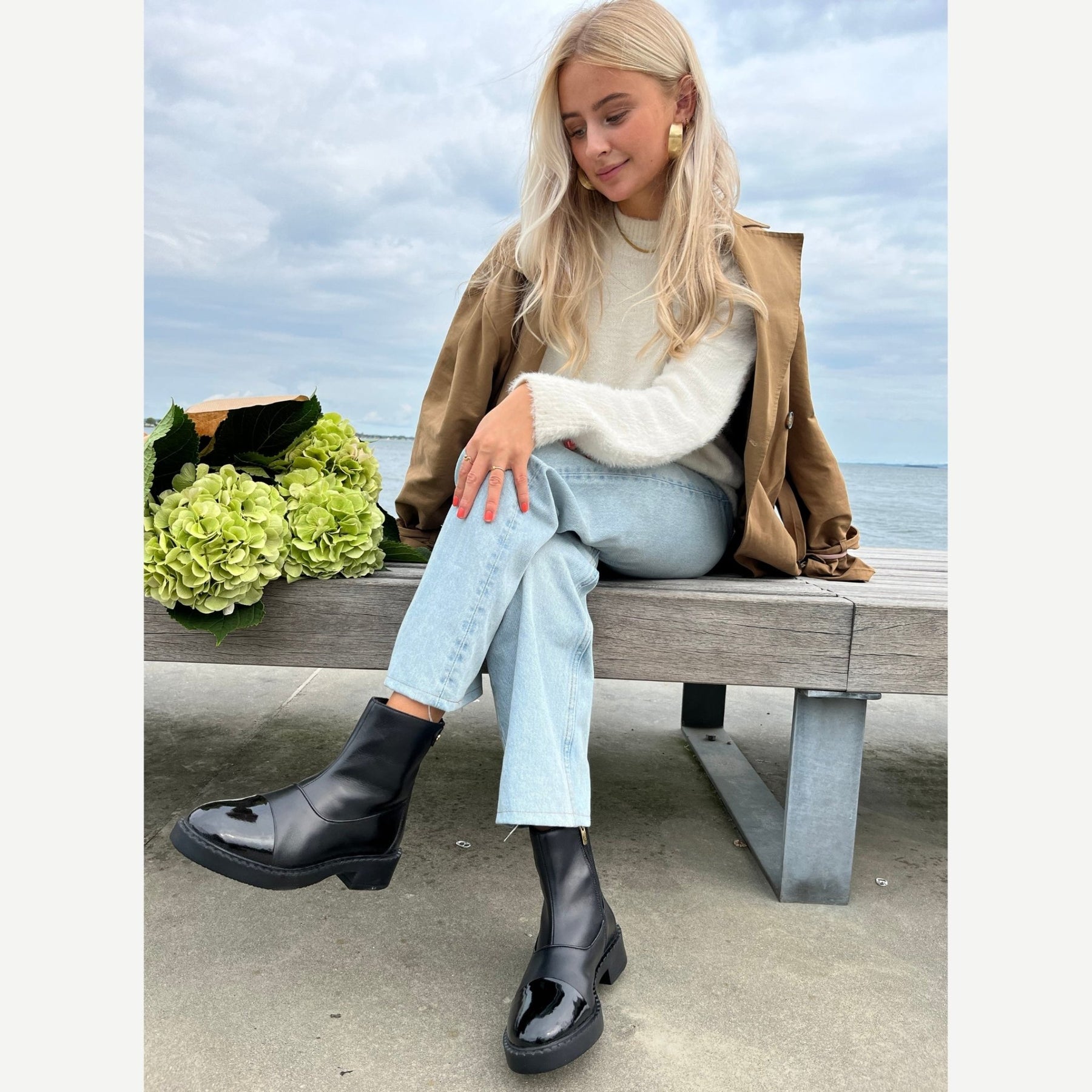 SORT AMIE BOOTS PATENT STØVLE - Peti Sko - COPENHAGEN SHOES