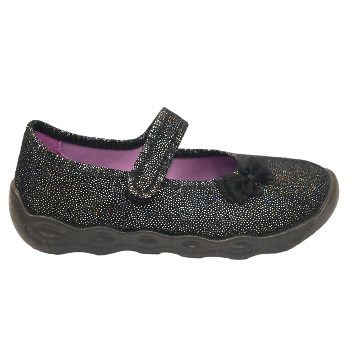 SORT GLIMMER HJEMMESKO - Peti Sko - SUPER FIT