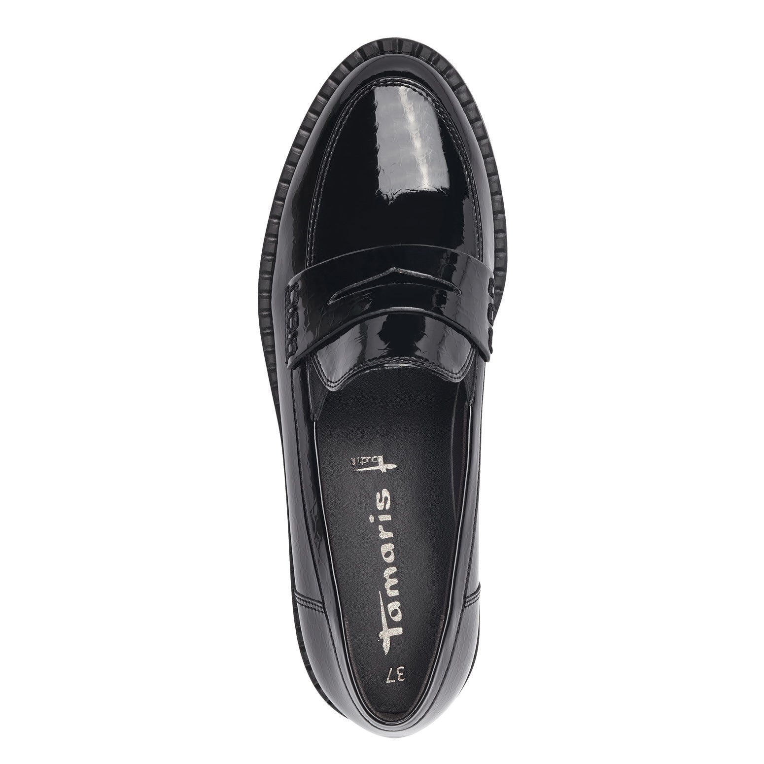 SORT LAK LOAFERS - Peti Sko - TAMARIS