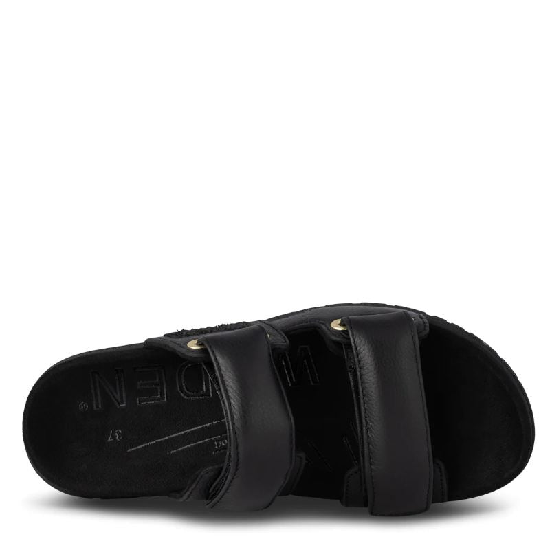 SORT LISA LEATHER SANDAL - Peti Sko - WODEN
