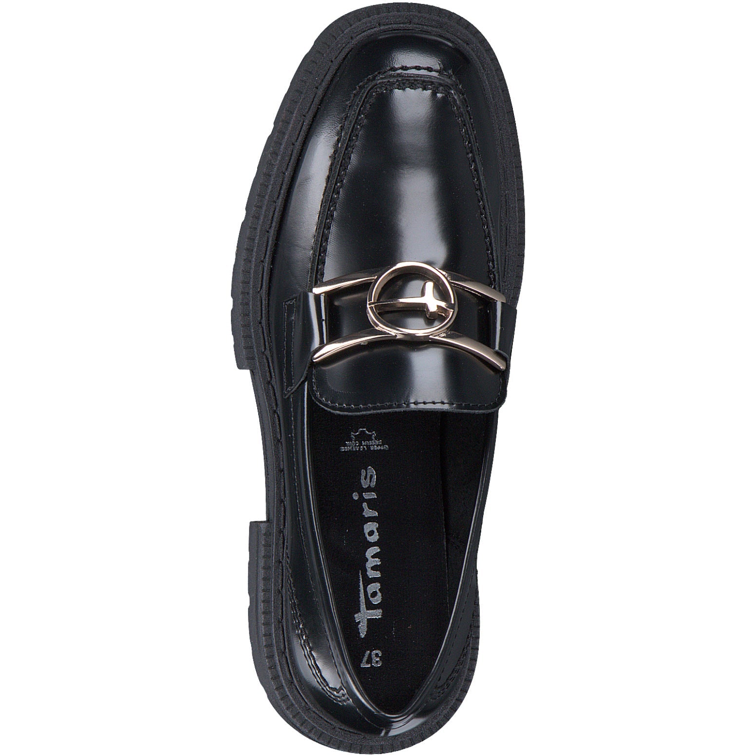 SORT SHINY LOAFERS - Peti Sko - TAMARIS