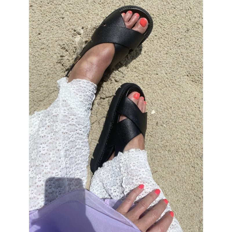 SORT SUMMERTIME SANDAL - Peti Sko - COPENHAGEN SHOES