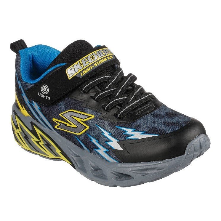 SORT/GUL STORM BLINKESKO - Peti Sko - SKECHERS