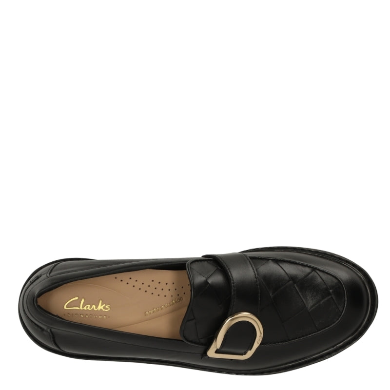 Clarks Splend Penny Loafers Dame Sort