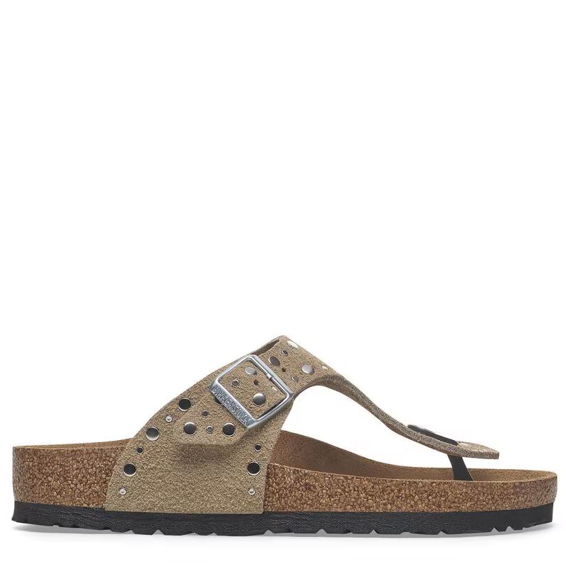 TAUPE SUEDE LEATHER GIZEH RIVET
