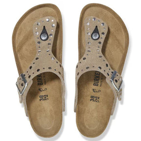 TAUPE SUEDE LEATHER GIZEH RIVET