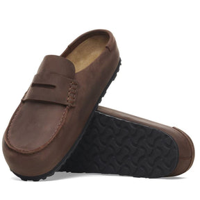 Birkenstock Naples Wrapped Oiled Smutter Herre Dame Brun