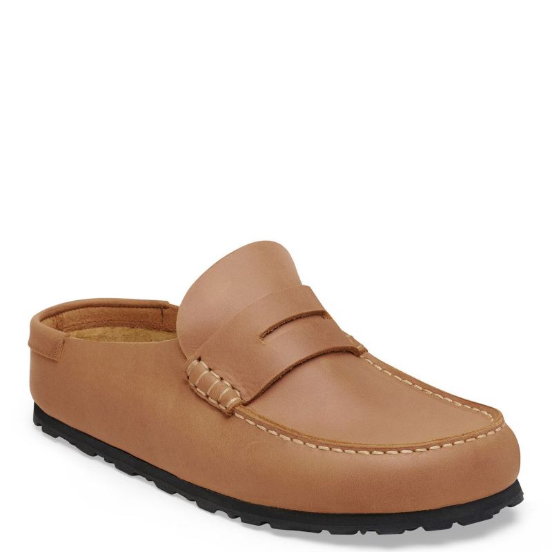 Birkenstock Naples Wrapped Oiled Leather Smutter Dame Brun