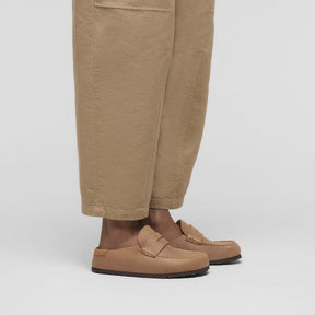 Birkenstock Naples Wrapped Oiled Leather Smutter Dame Brun