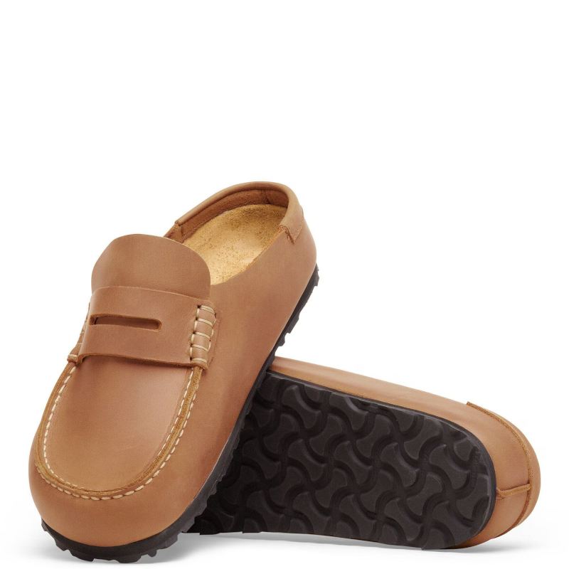 Birkenstock Naples Wrapped Oiled Leather Smutter Dame Brun