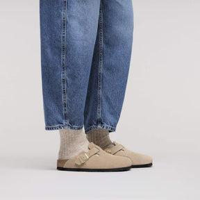 Birkenstock Boston Sandcastle Smutter Dame Beige