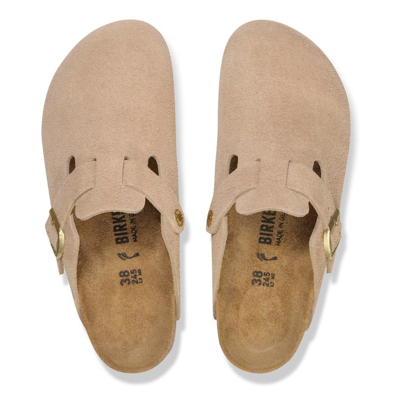 Birkenstock Boston Sandcastle Smutter Dame Beige