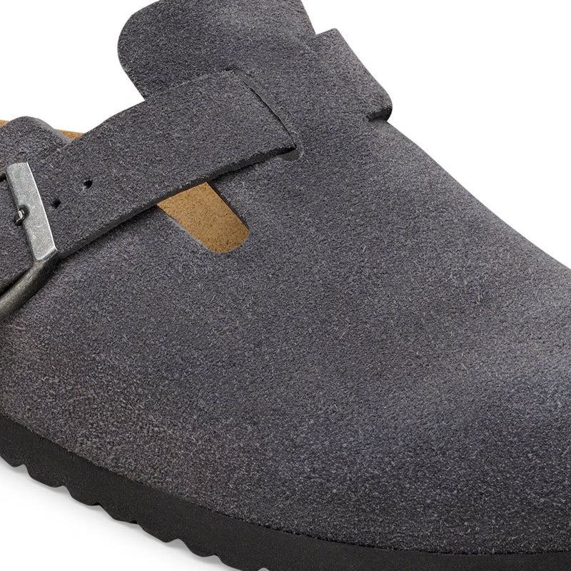 Birkestock Boston Suede Charcoal Smutter Herre Dame Grå (Smal)