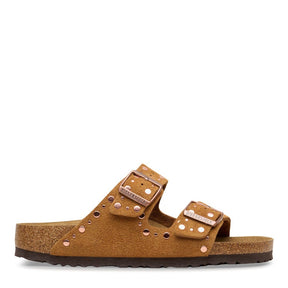 Birkenstock arizona Rivet Suede Leather Mink Sandal Smutter Dame Brun