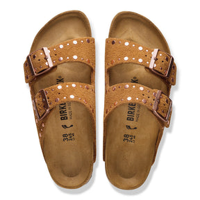 Birkenstock arizona Rivet Suede Leather Mink Sandal Smutter Dame Brun
