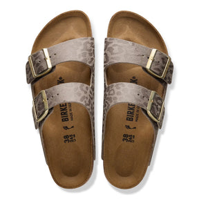 Birkenstock Arizona SYN Leo Grey Taupe Smutter Dame Grå (Smal)