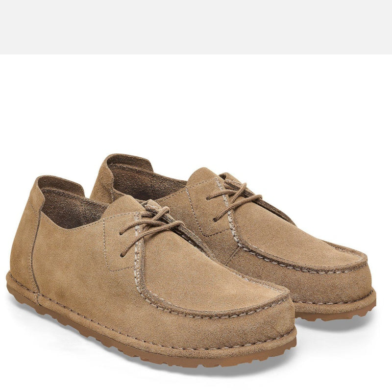Birkenstock Utti Lace Suede Solid Gray Taupe Sko Herre Grå (Normal)