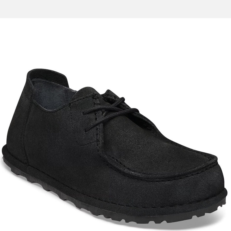 Birkenstock Utti Lace Suede Solid Black Sko Herre Sort (Normal)