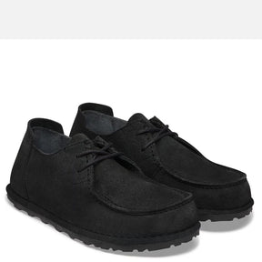Birkenstock Utti Lace Suede Solid Black Sko Herre Sort (Normal)