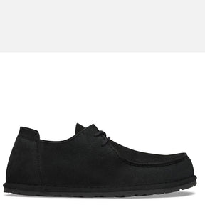 Birkenstock Utti Lace Suede Solid Black Sko Herre Sort (Normal)