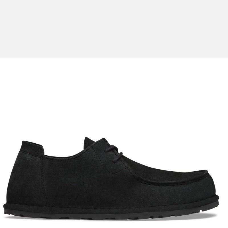 Birkenstock Utti Lace Suede Solid Black Sko Herre Sort (Normal)