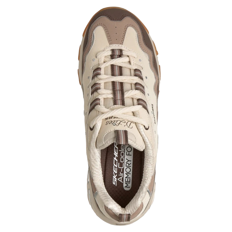 Skechers D'Lites  Vintage Wave Sneaker Dame Brun