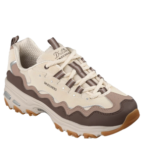 Skechers D'Lites  Vintage Wave Sneaker Dame Brun