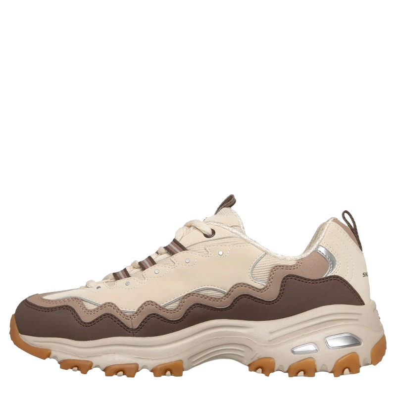 Skechers D'Lites  Vintage Wave Sneaker Dame Brun
