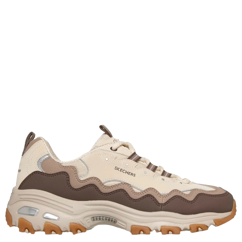 Skechers D'Lites  Vintage Wave Sneaker Dame Brun