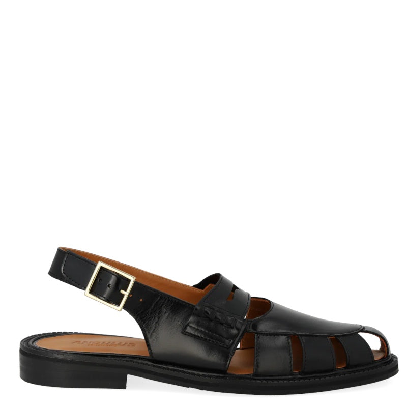 Angulus 1688-101 Sandal Slingback Loafer Dame Sort