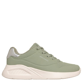 Skechers Uno Lite Shimmer Along Sneaker Dame Grøn
