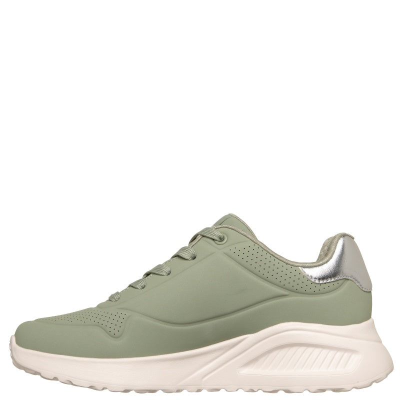 Skechers Uno Lite Shimmer Along Sneaker Dame Grøn