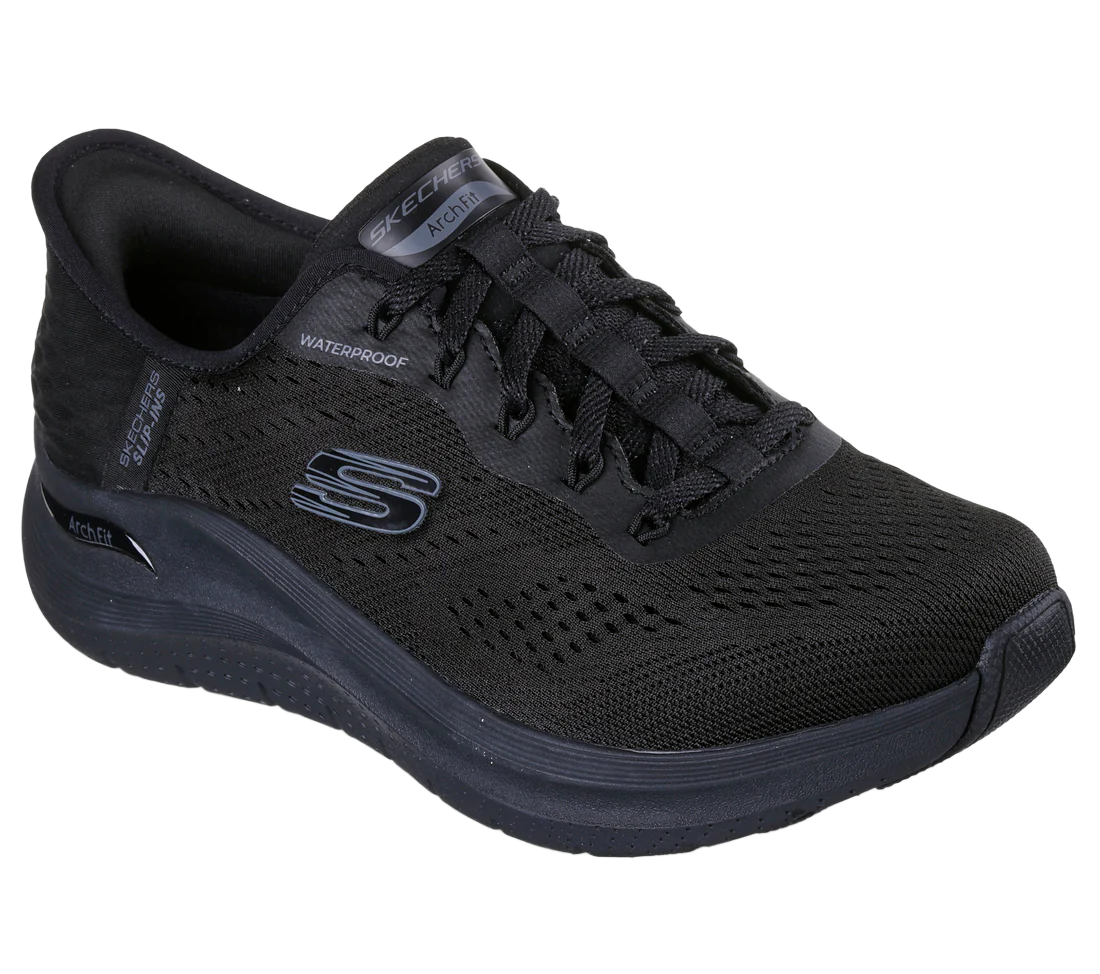 Skechers Slip-Ins: Arch fit 2.0 - Morning Mist Waterproof Sneaker Dame Sort