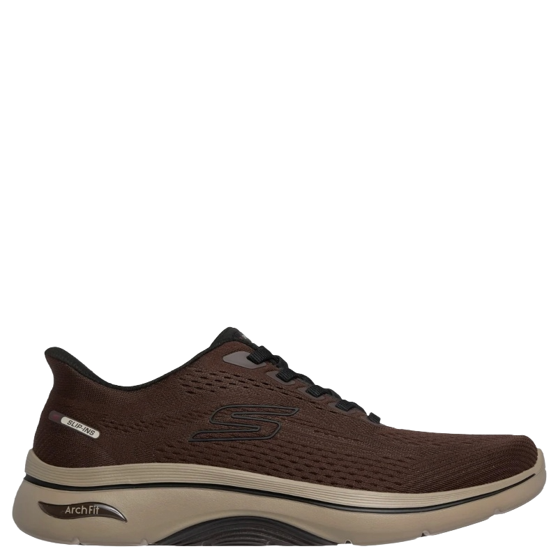 Skechers Slip:ins GO WALK Arch Fit 2.0 Percy Sneaker Herre Brun