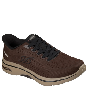 Skechers Slip:ins GO WALK Arch Fit 2.0 Percy Sneaker Herre Brun
